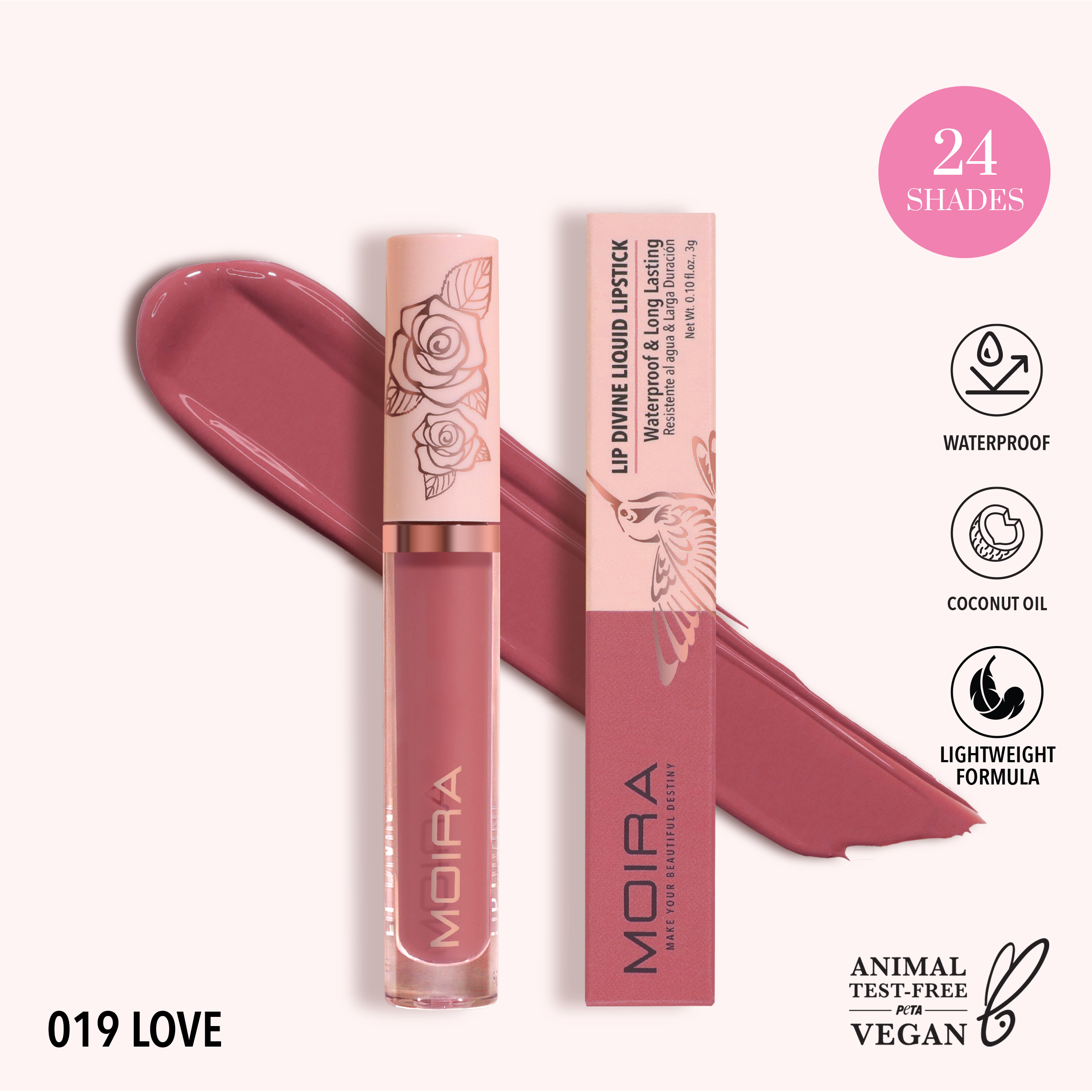 Lip Divine Liquid Lipstick (019, Love)