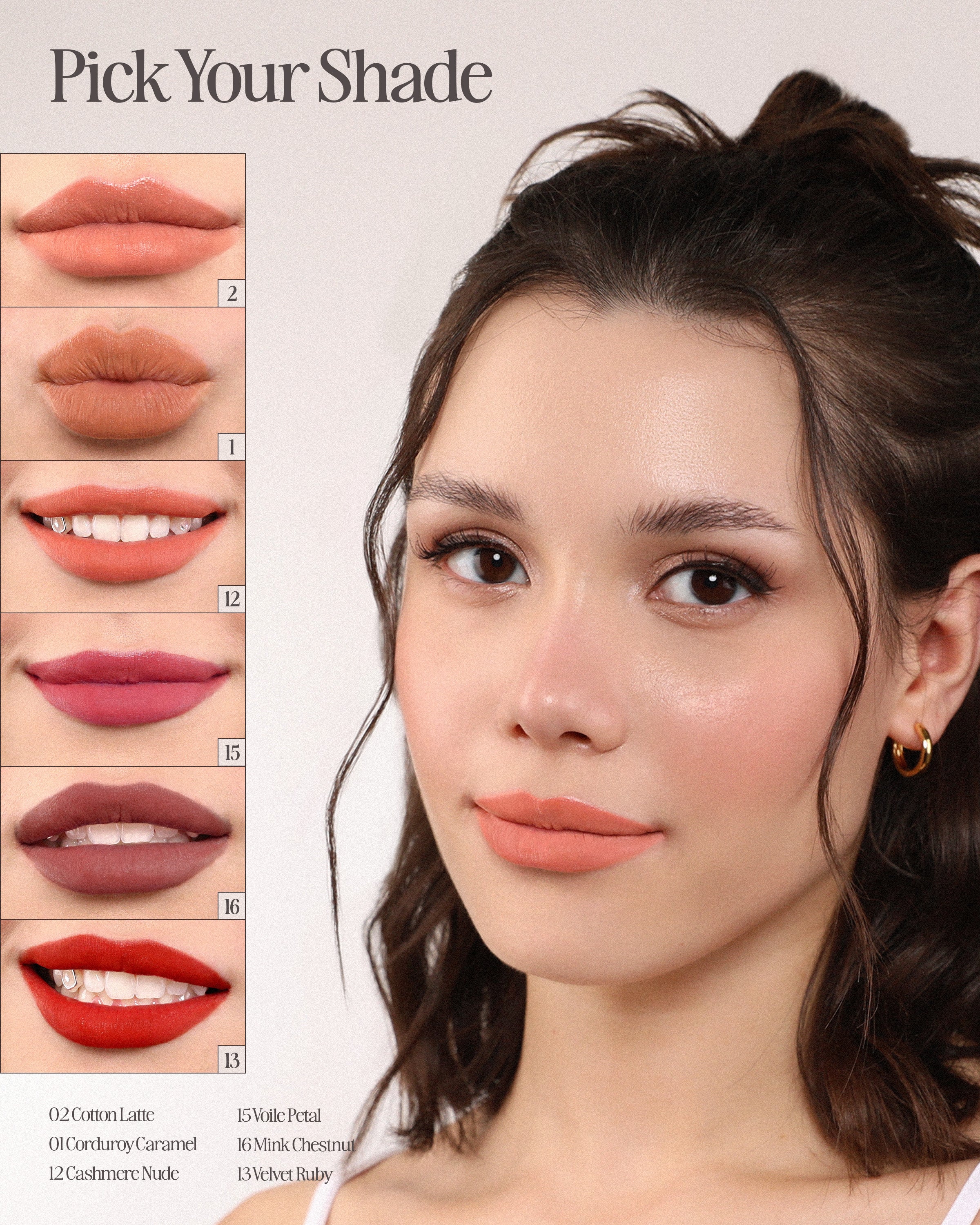Cushion Kiss Lip Cream (001, Corduroy Caramel)