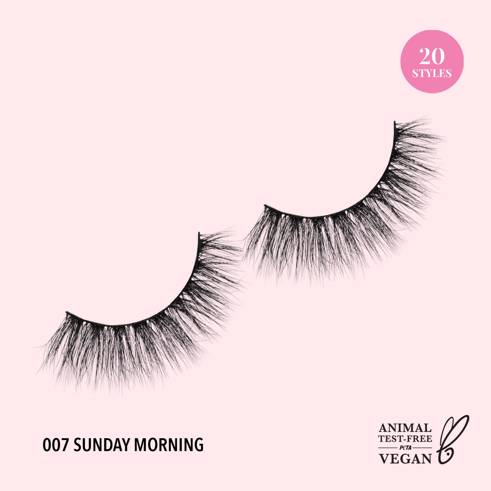 3D Effect Bionic Vegan Faux Mink Lashes (007, Sunday Morning)