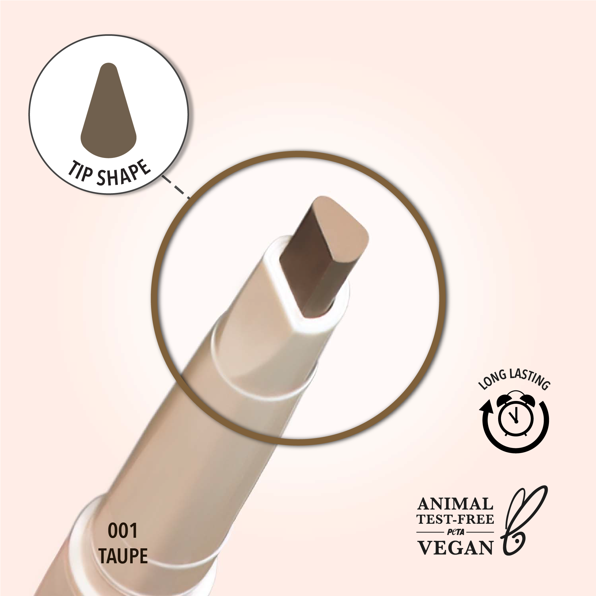 Angled Brow Pencil (001, Taupe)