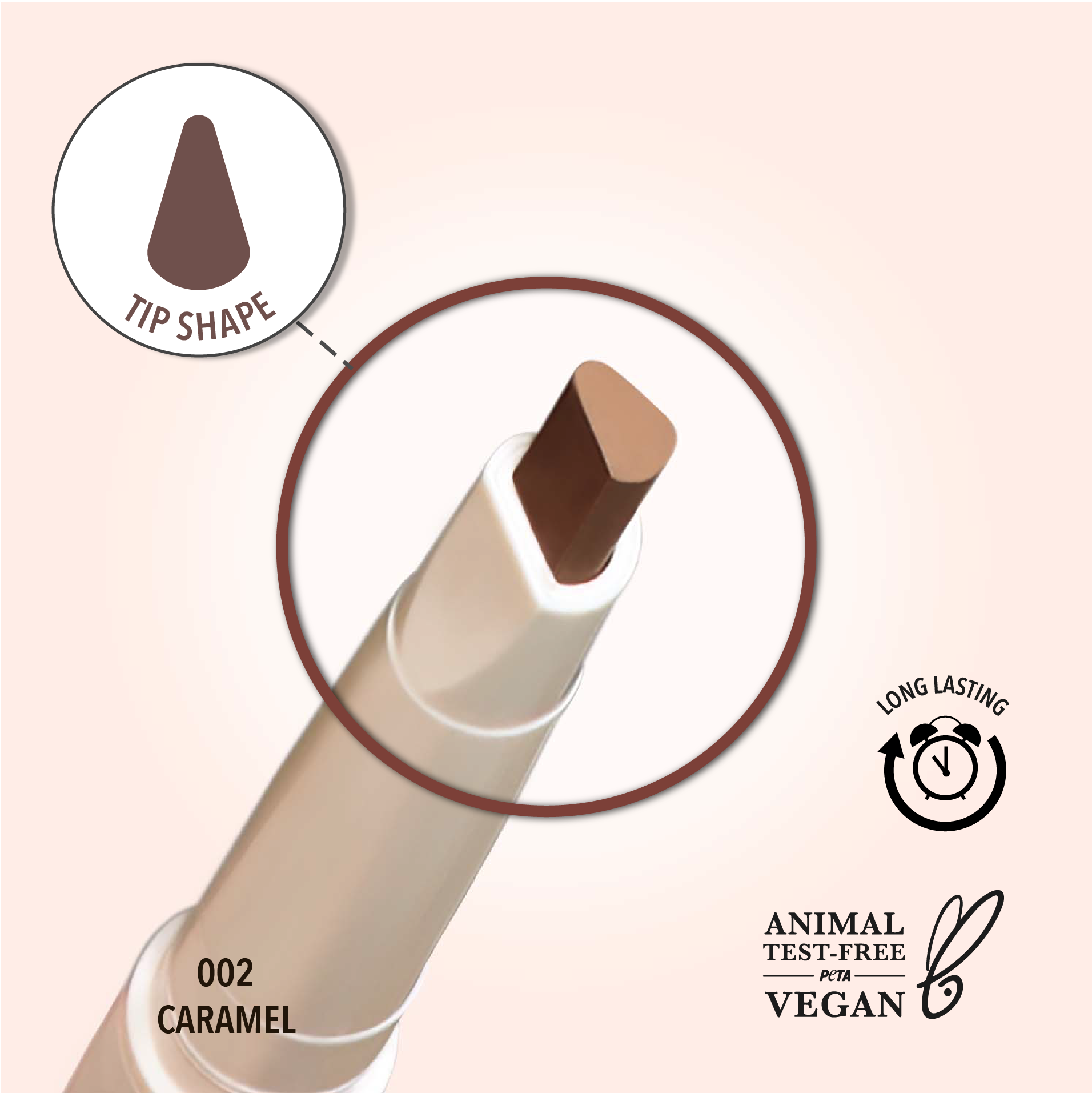 Angled Brow Pencil (002, Caramel)