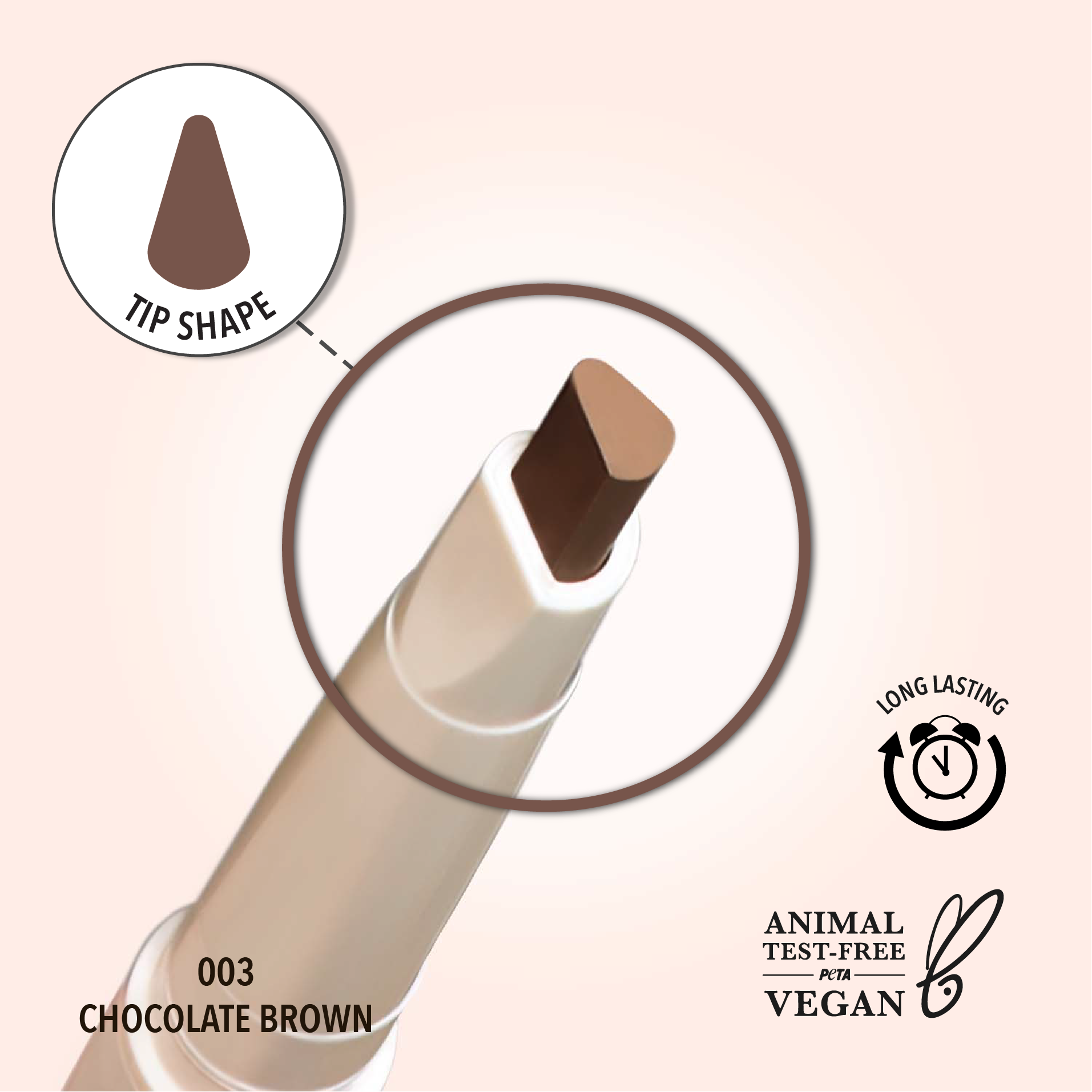 Angled Brow Pencil (003, Chocolate Brown)