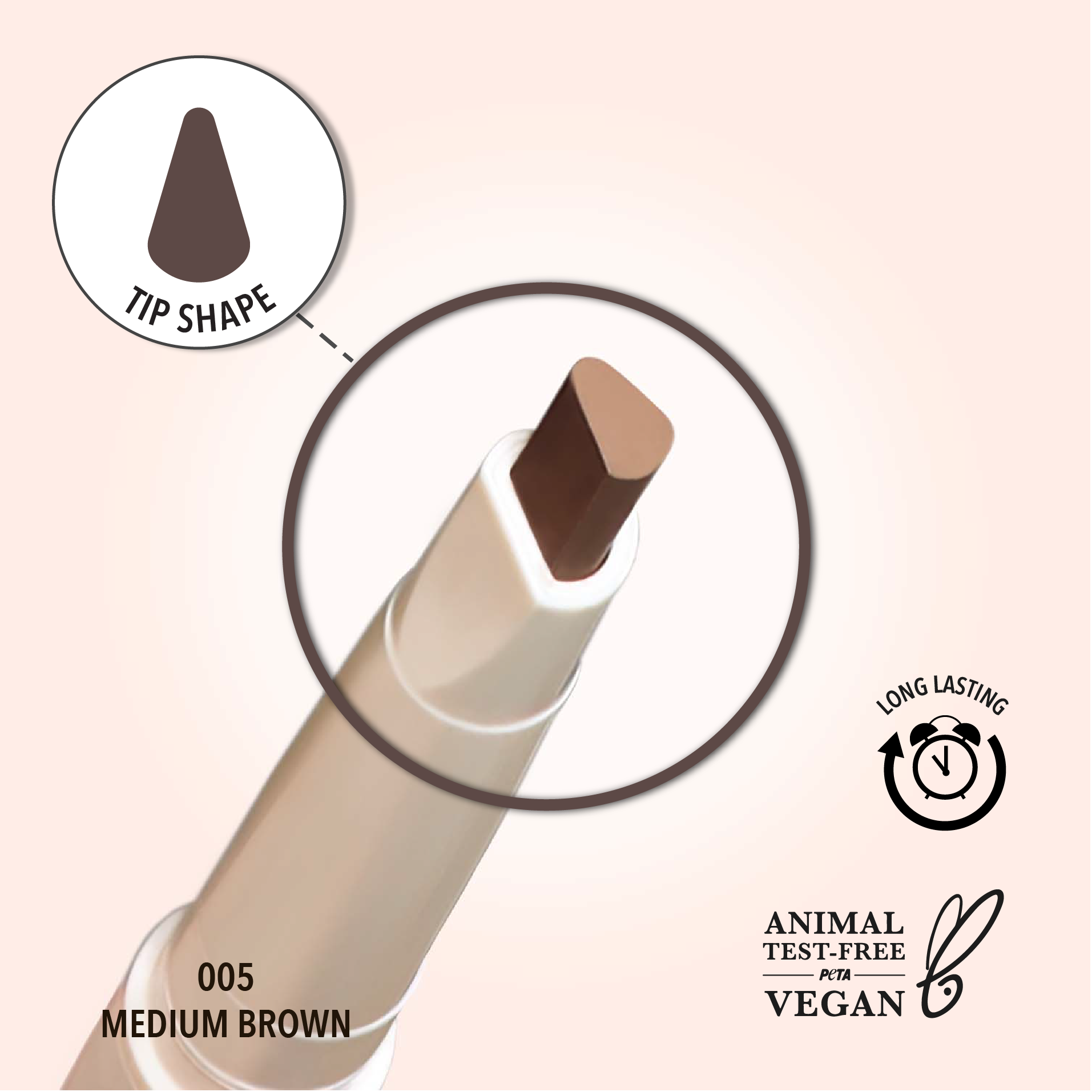 Angled Brow Pencil (005, Medium Brown)