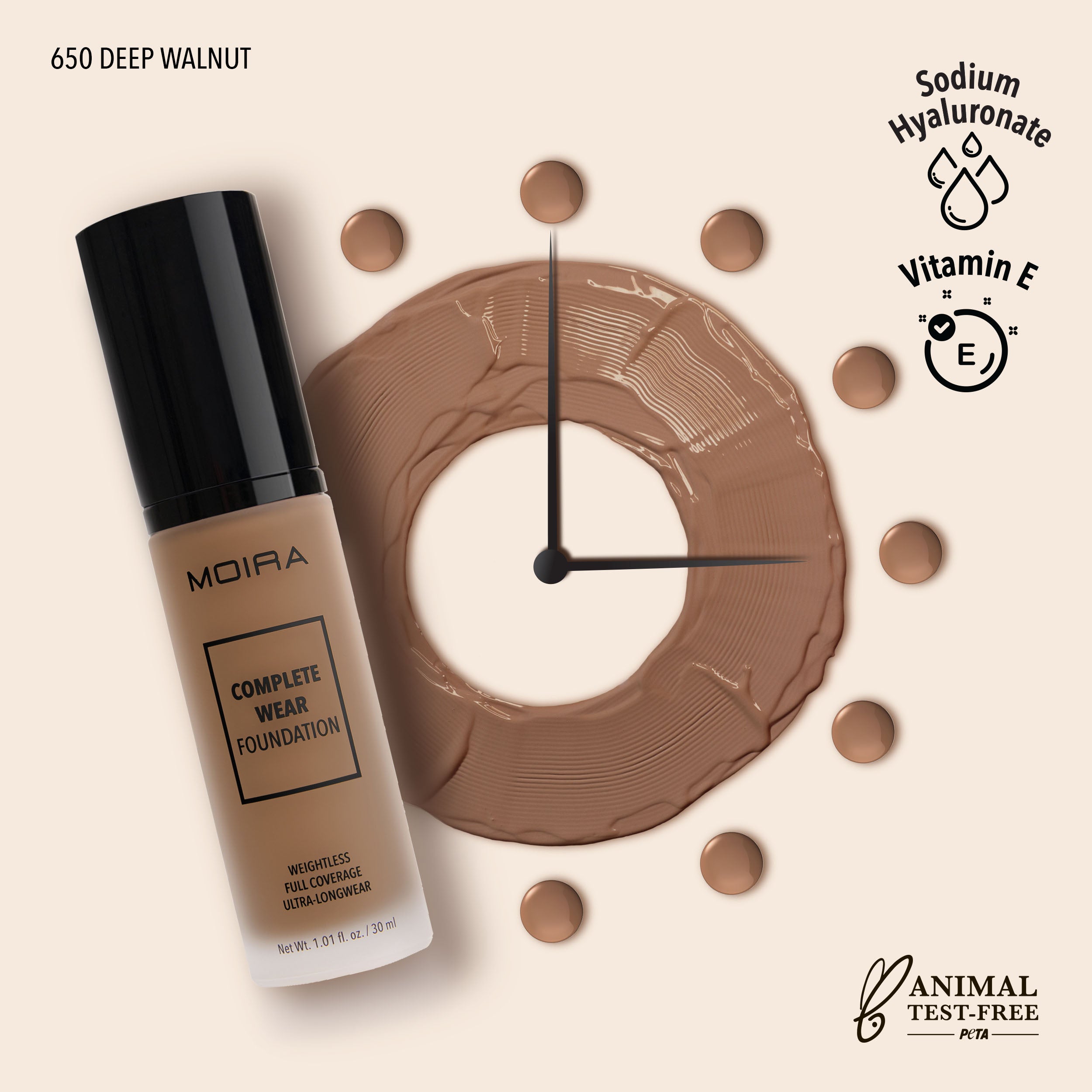 Complete Wear™ Foundation (650, Deep Walnut)