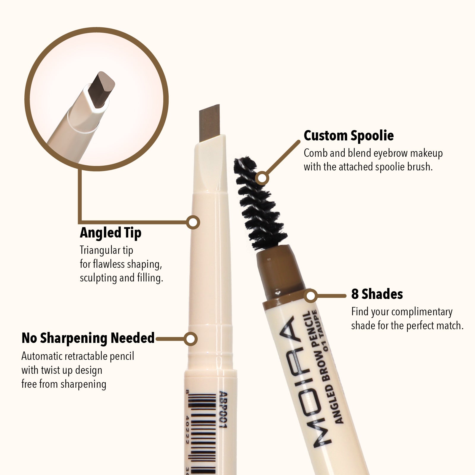 Angled Brow Pencil (001, Taupe)