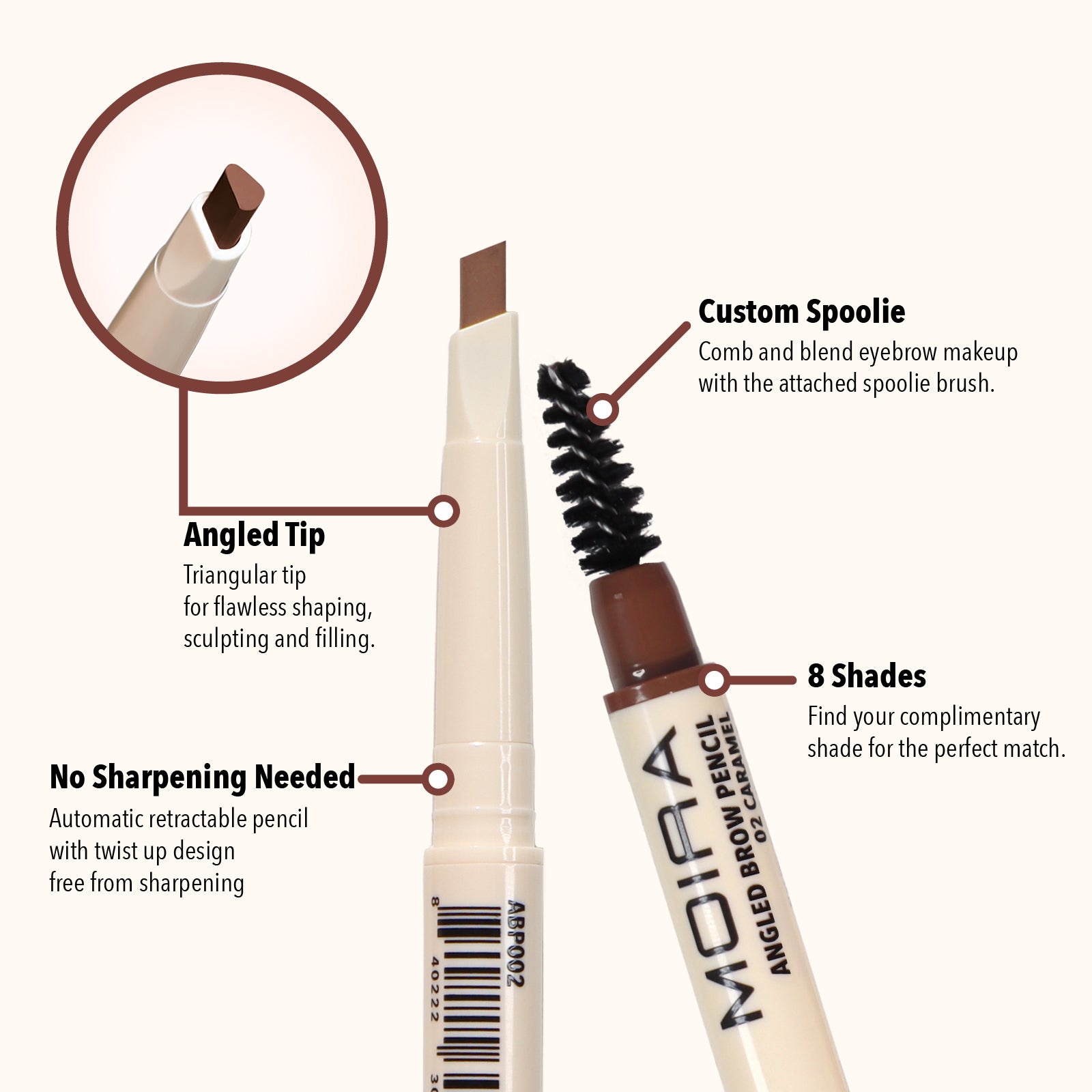 Angled Brow Pencil (002, Caramel)