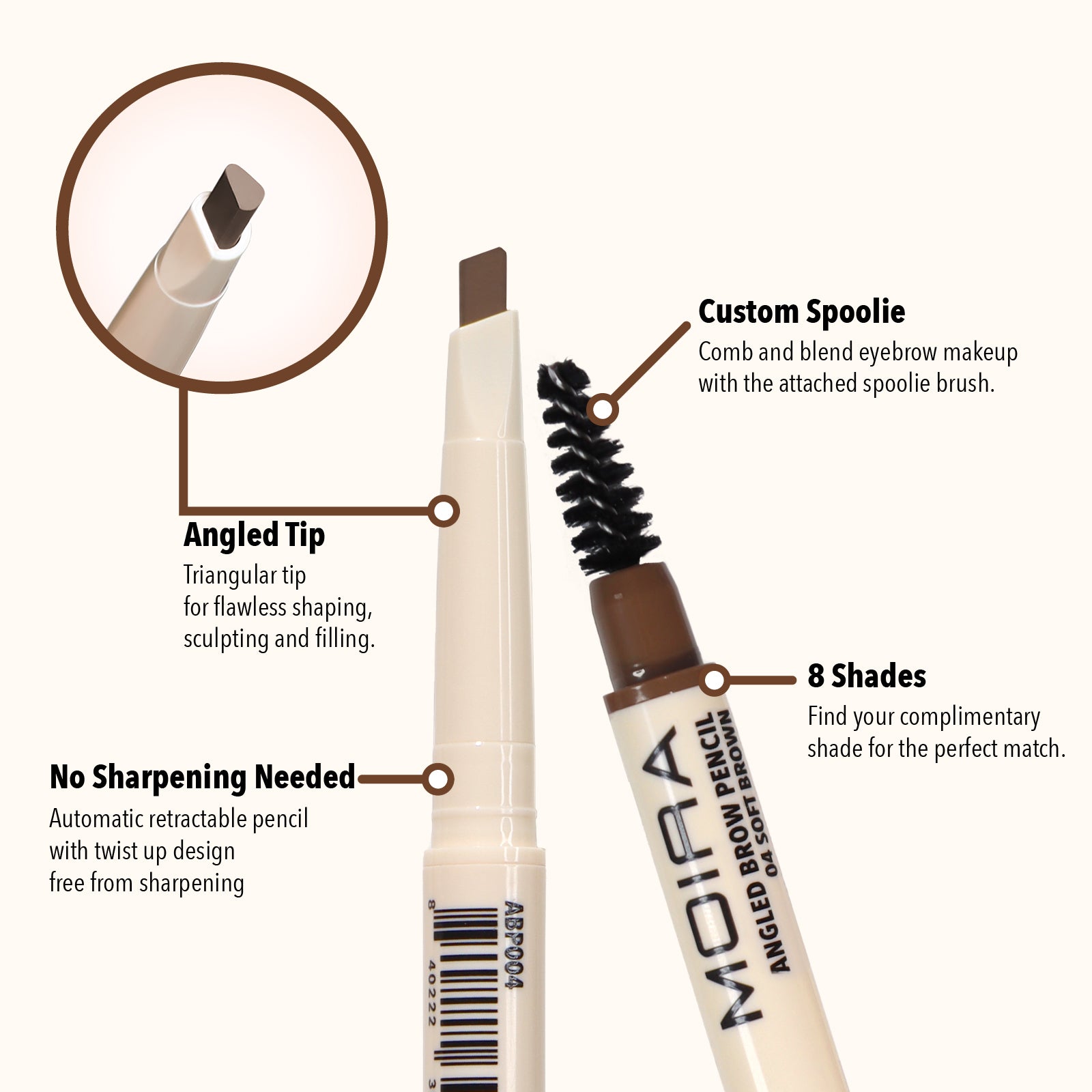 Angled Brow Pencil (004, Soft Brown)