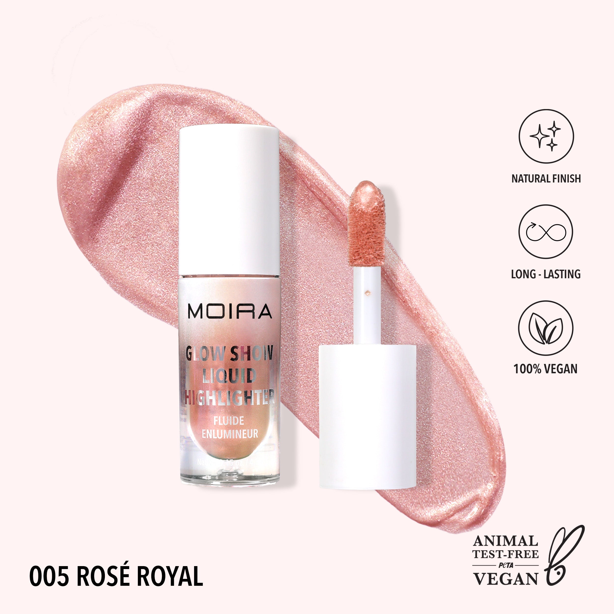 Glow Show Liquid Highlighter (005, Rosé Royal)