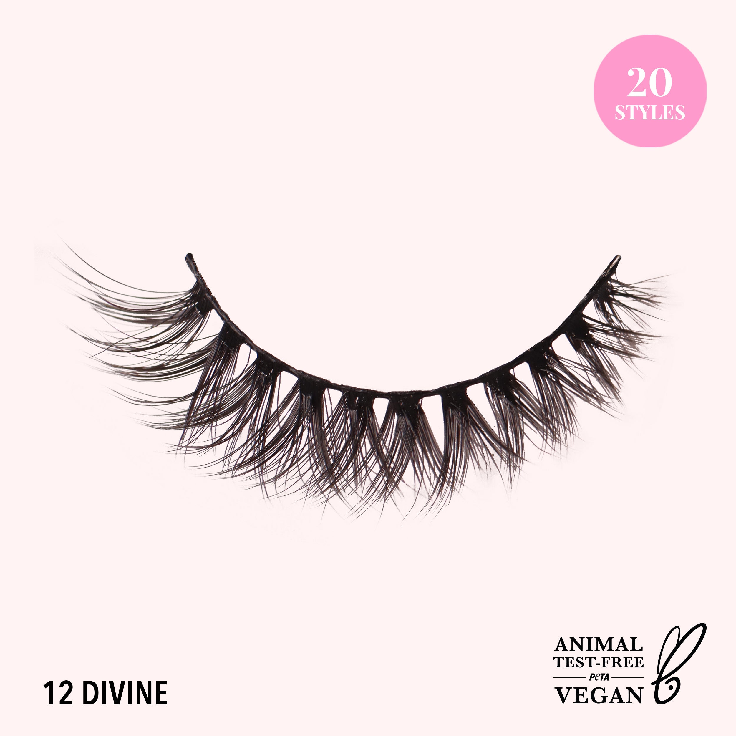 Natural Effect Bionic Vegan Faux Lashes (012, Divine)