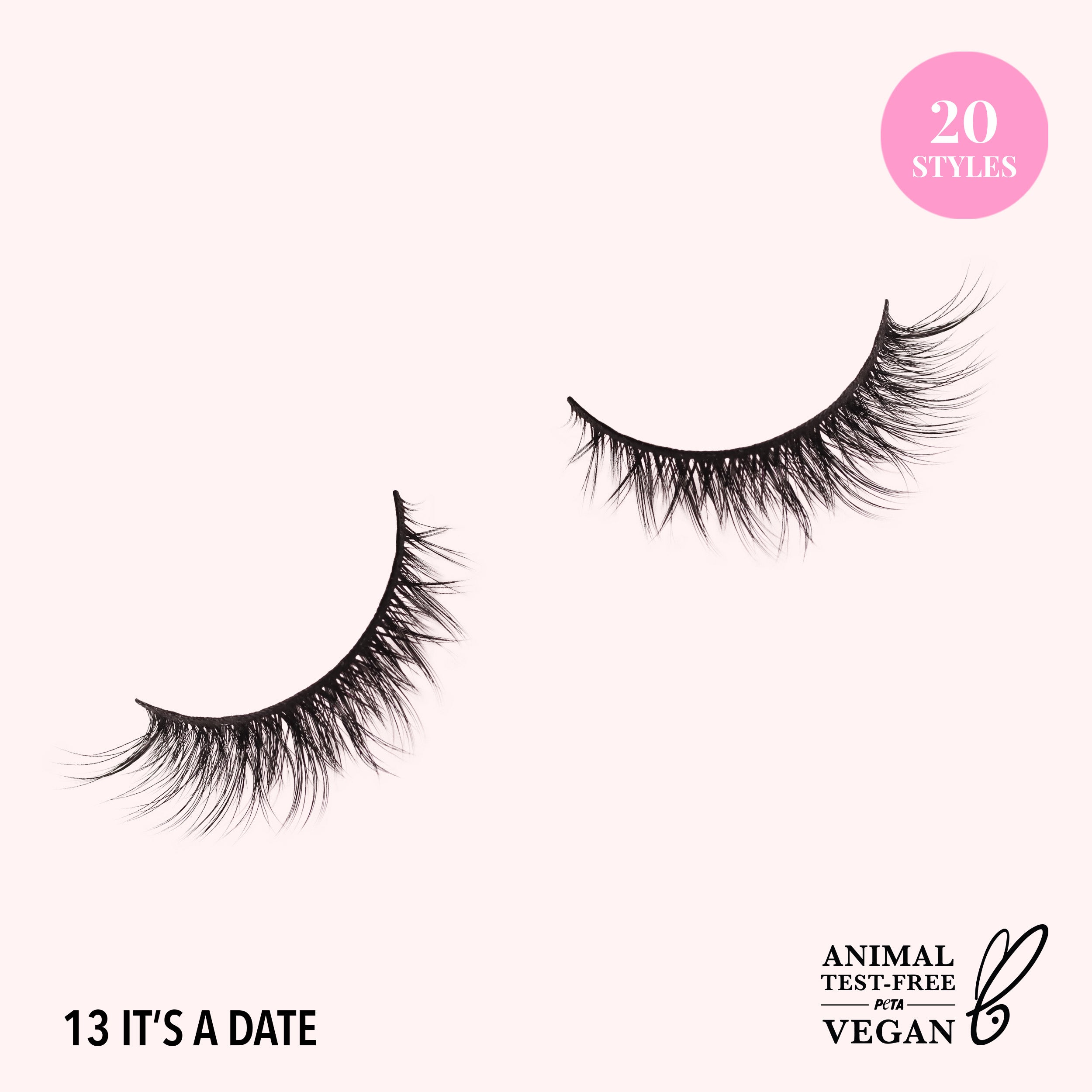 Natural Effect Bionic Vegan Faux Lashes (013, It's a Date)