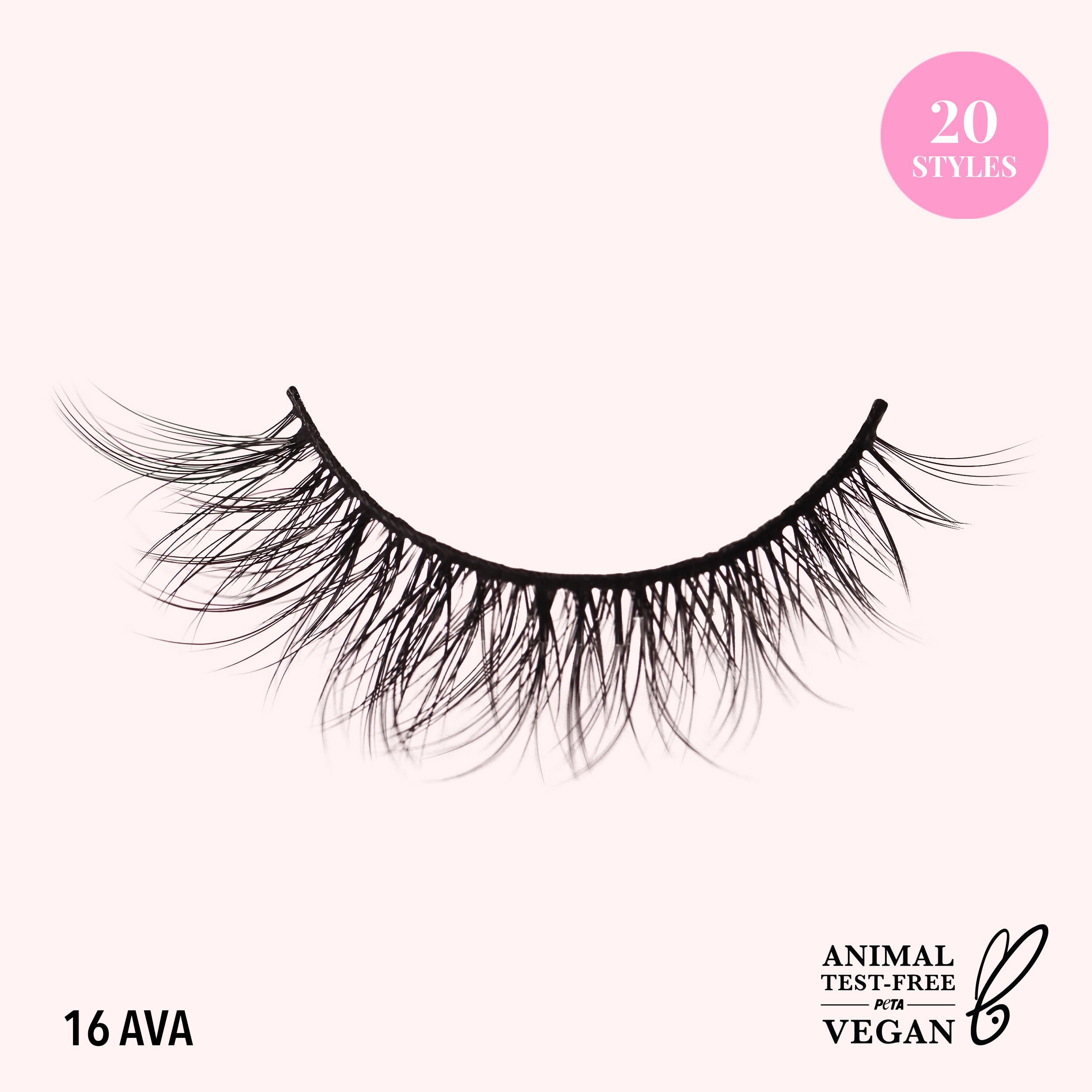 Natural Effect Bionic Vegan Faux Lashes (016, Ava)