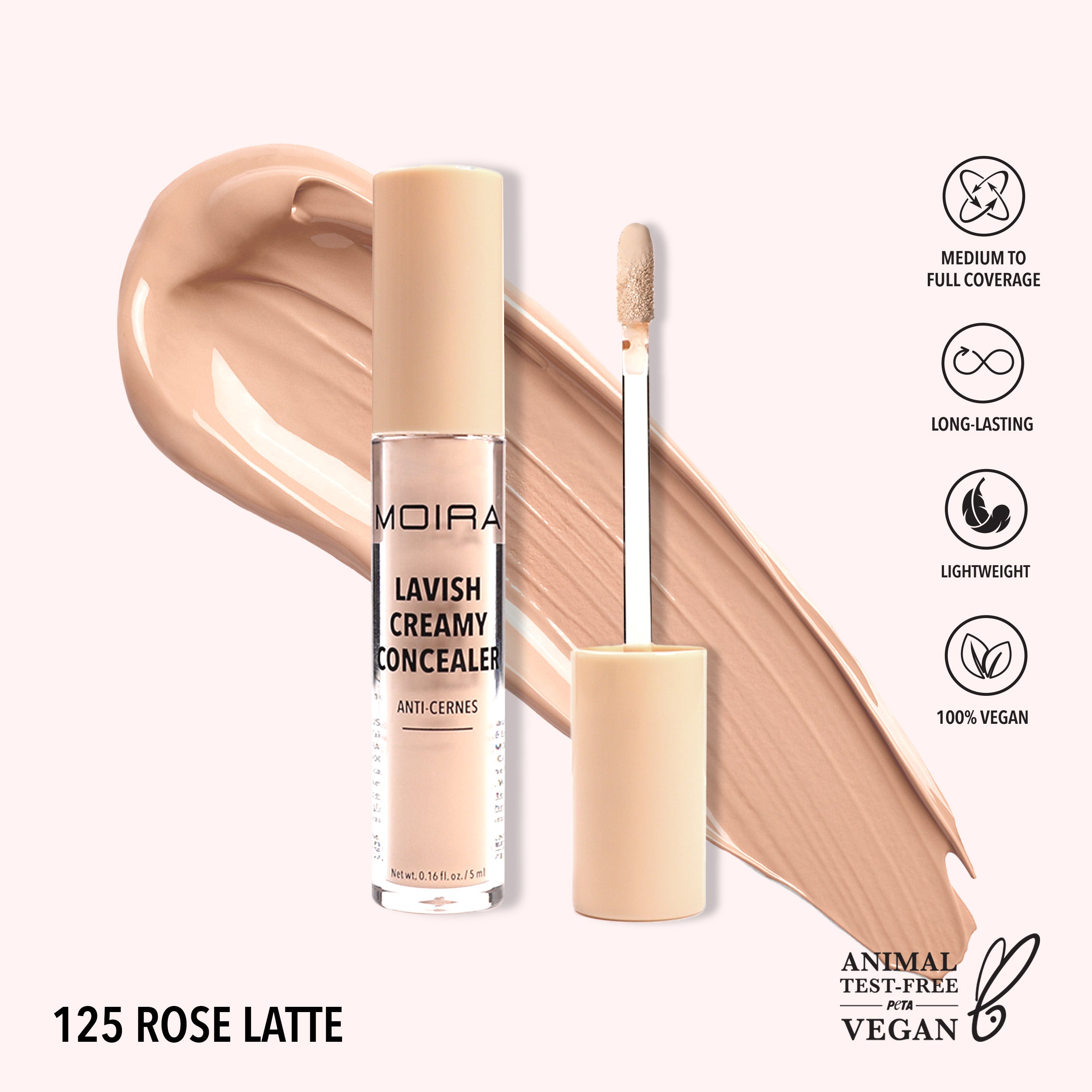 Lavish Creamy Concealer (125, Rose Latte)