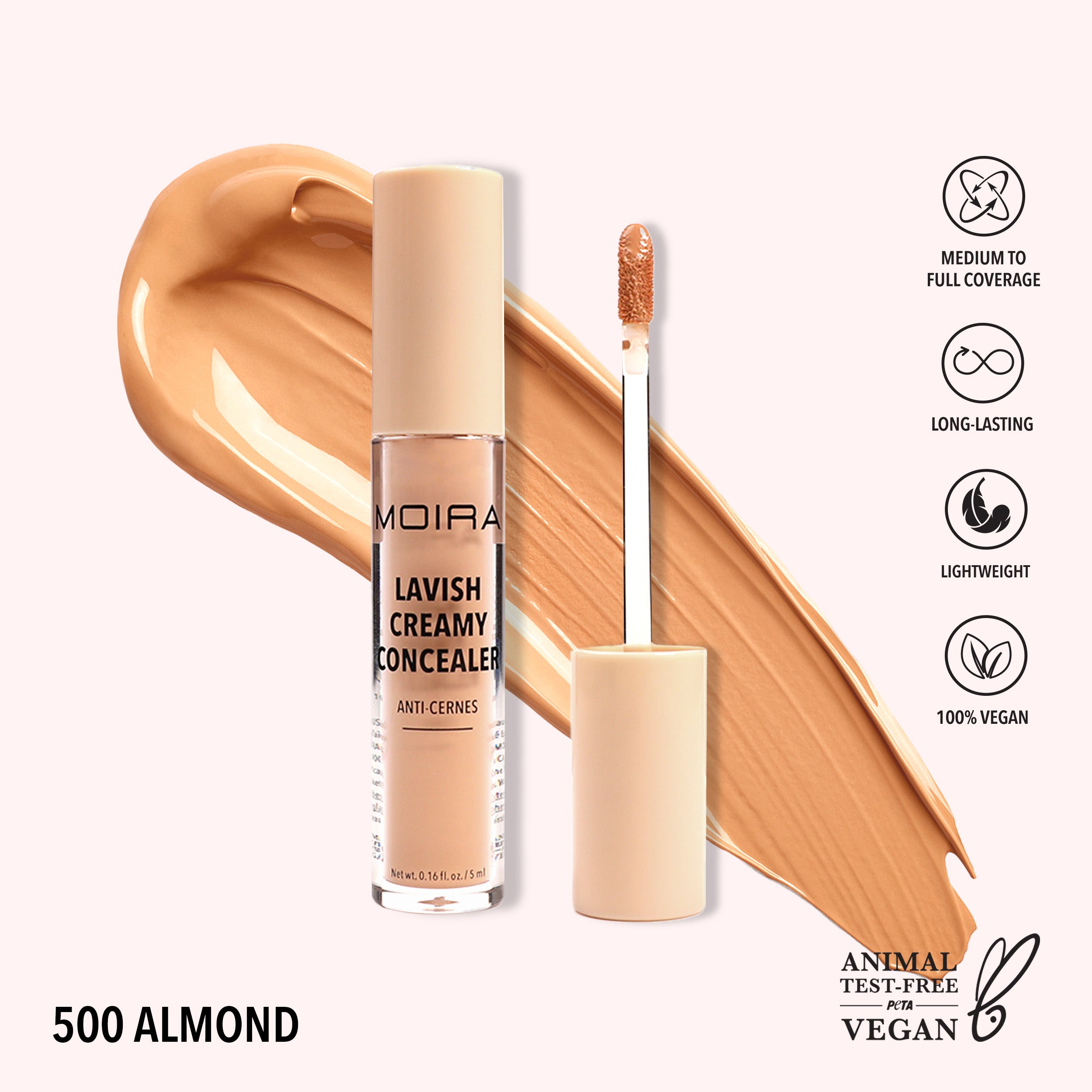 Lavish Creamy Concealer (500, Almond)