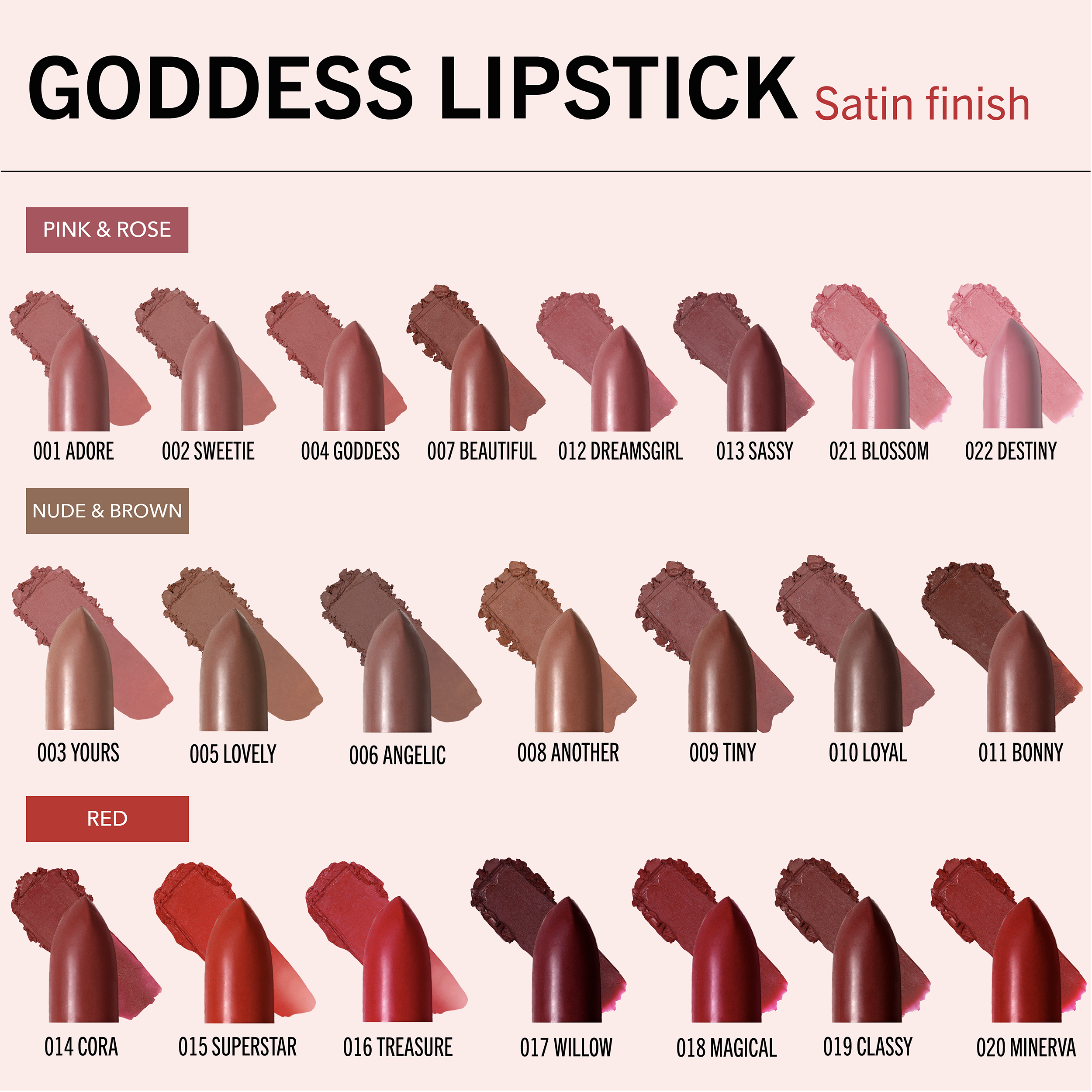 Lip Goddess Lipstick (001, Adore)